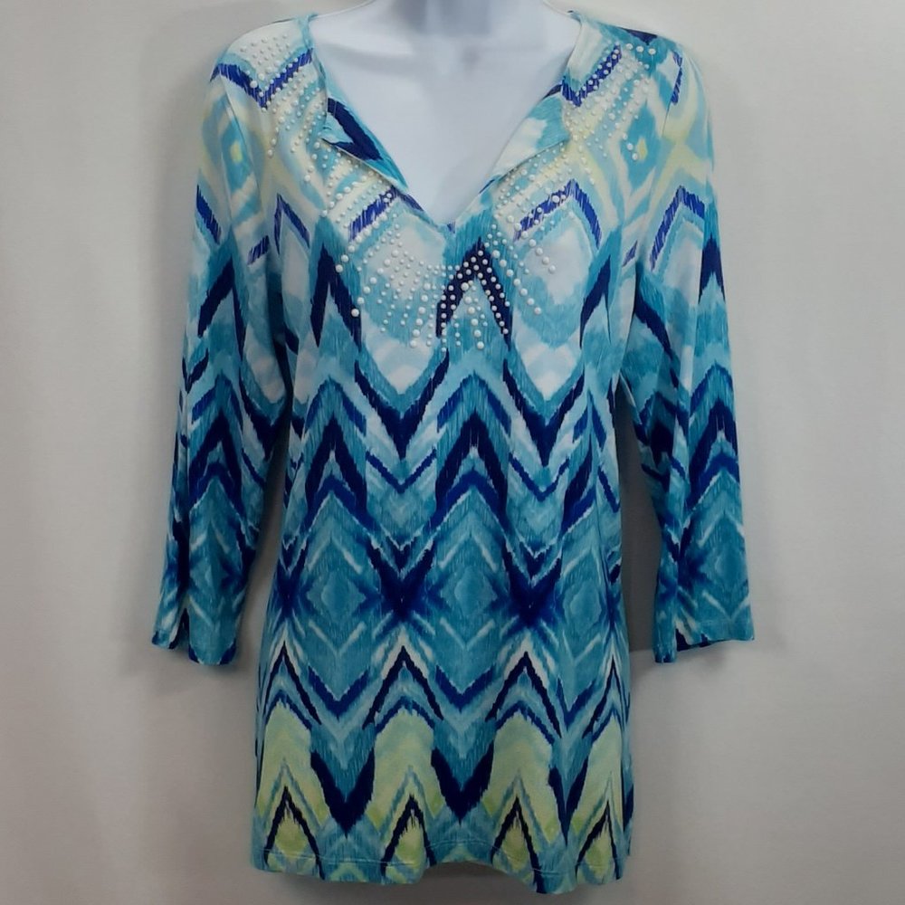 Chico's Long Sleeve V-Neck Tunic